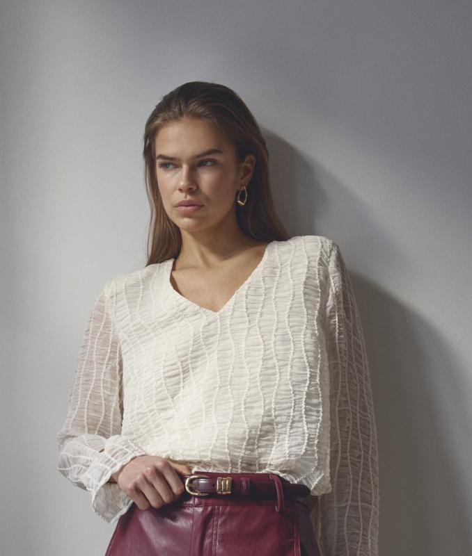 BALTACC PADDED V-BLOUSE OFF WHITE CO'COUTURE