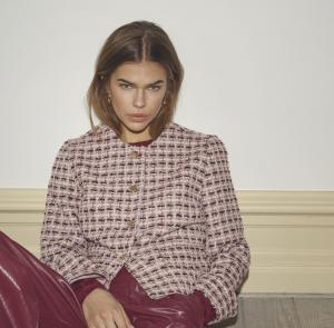 TIKACC BOUCLE JACKET DUSTY ROSE CO'COUTURE
