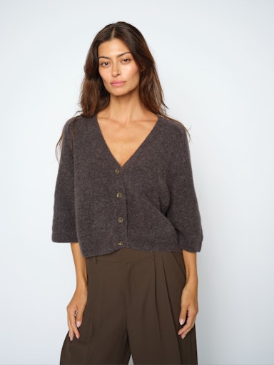 MMTHORA LIZET KNIT CARDIGAN SUBTERRANEAN MOSMOSH