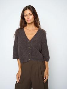 MMTHORA LIZET KNIT CARDIGAN SUBTERRANEAN MOSMOSH