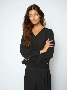 MMKYLIE MILEY BLOUSE BLACK MOSMOSH