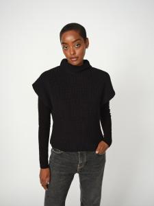 MMBIOLA BINE KNIT VEST BLACK MOSMOSH