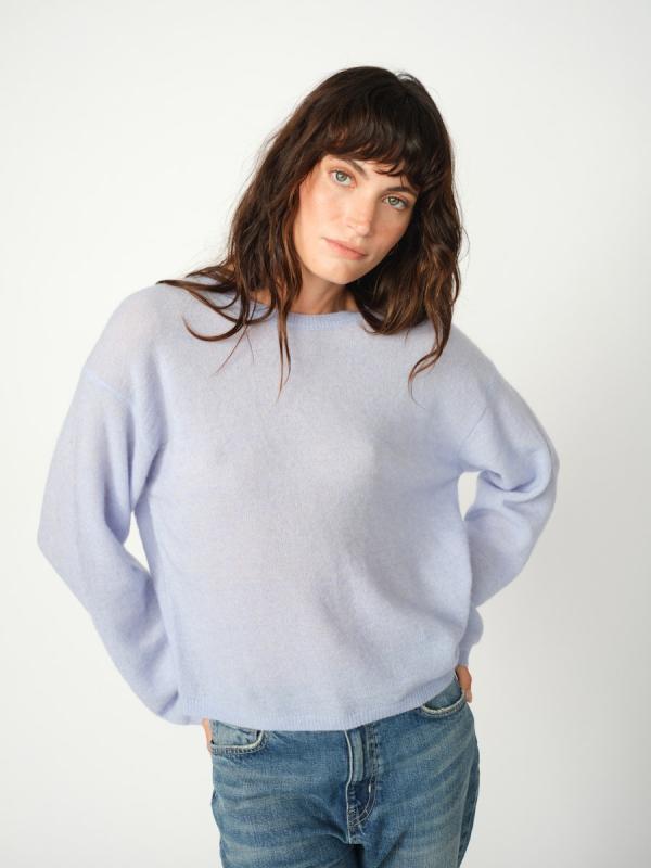 MMMAPE O-NECK KNIT BRUNNERA BLUE MOSMOSH