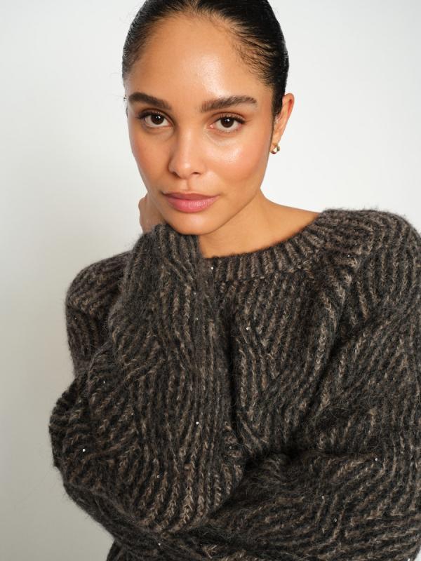 MMUNNUR SEQUIN KNIT PHANTOM MOSMOSH
