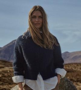 MMHULDA KNIT ZIP CARDIGAN SALUTE NAVY MOSMOSH