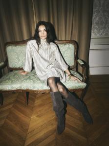 MMKERSTINE HIGHNECK DRESS MOURNING DOVE MOSMOSH