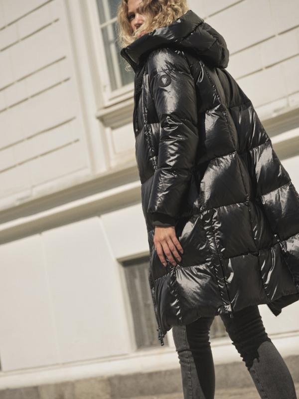 MMNOVA METALLIC DOWN JACKET BLACK MOSMOSH