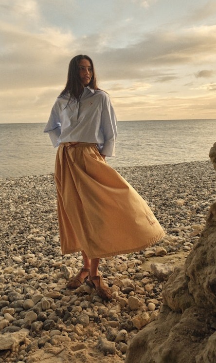 MMADINE TIVO SKIRT SESAME MOSMOSH