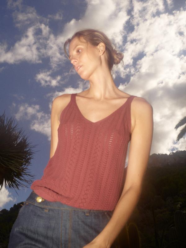 MMCRESSIDA WASH KNIT TOP COWHIDE MOSMOSH