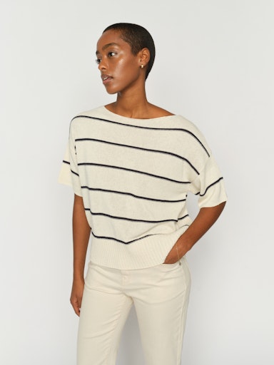 MMARLEN PAPER SS KNIT ECRU MOSMOSH