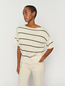 MMARLEN PAPER SS KNIT ECRU MOSMOSH