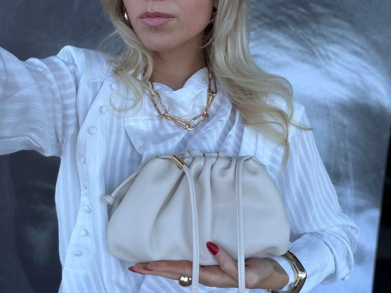 DUMPLING BAG OFFWHITE BOW19