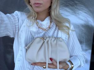 DUMPLING BAG OFFWHITE BOW19