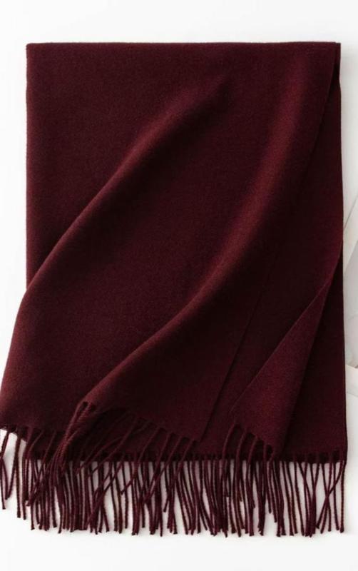 SOFT SCARF DARK WINE RED BOW19