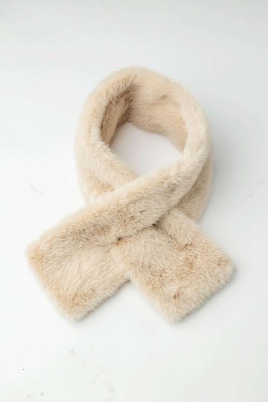 ANAIS SCARF BEIGE BOW19