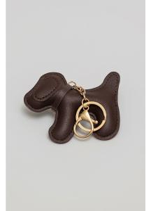 CHARM DOG  BROWN/BURGUNDY BOW19