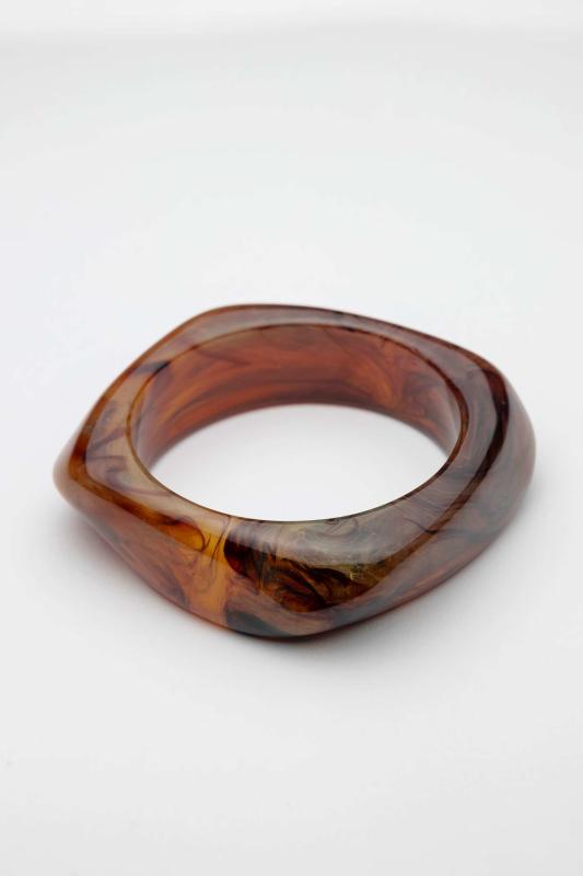 BIG SQUARE BRACELET BROWN BOW19