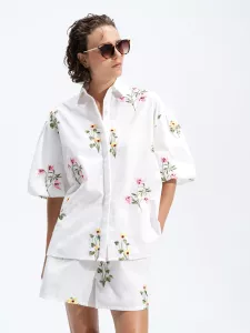 CAMBRIA COTTON SS SHIRT LINEN WHITE FRENCH CONNECTION
