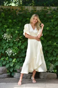 SINDA DRESS PALE YELLOW A-VIEW