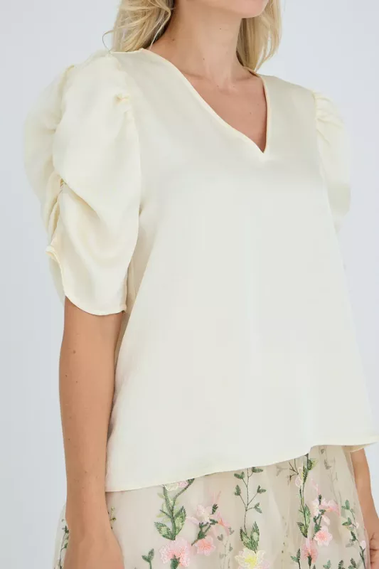 SINDRELLA BLOUSE PALE YELLOW A-VIEW