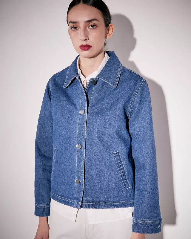 SISSEL JACKET DENIM WASHED INDIGO BRIXTOL TEXTILES
