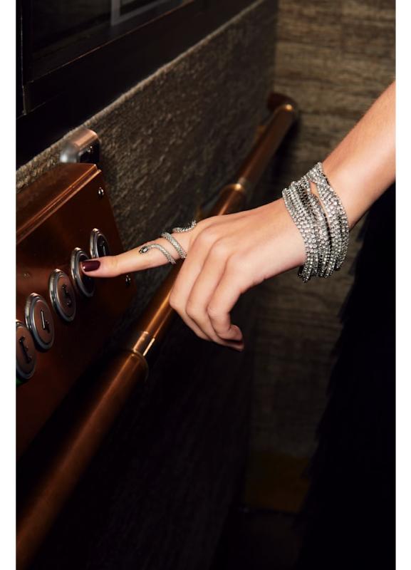 STRASS MULTI ROW BRACELET SILVER BOW19