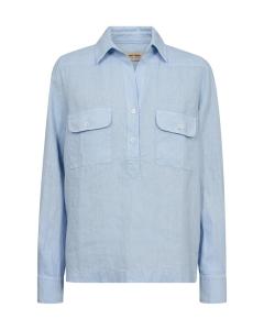 MMENNA LINEN POCKET BLOUSE SKYWAY MOSMOSH