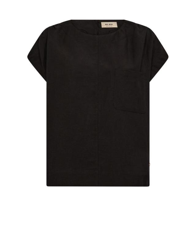 MMELENA ALEXIS BLOUSE BLACK MOSMOSH