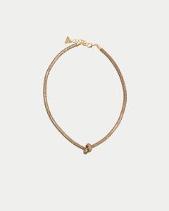 CARRIE THIN NECKLAC GOLD BROWN BOW19