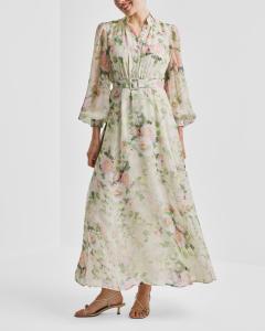 ORGANZA BELT DRESS WATERCOLOUR DREAMS BYTIMO