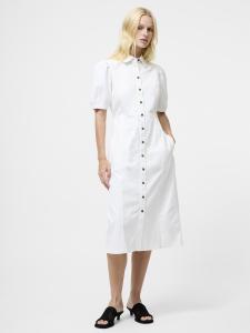 CHAMBRAY BUTTON THROUGH DRESS ECRU FRENCH CONNECTION