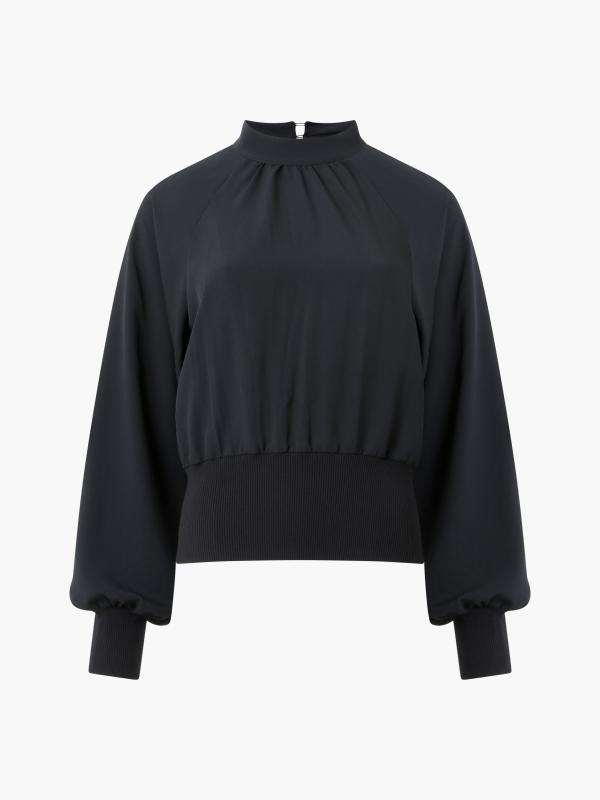 KRISTA L/S BLOUSE BLACKOUT FRENCH CONNECTION