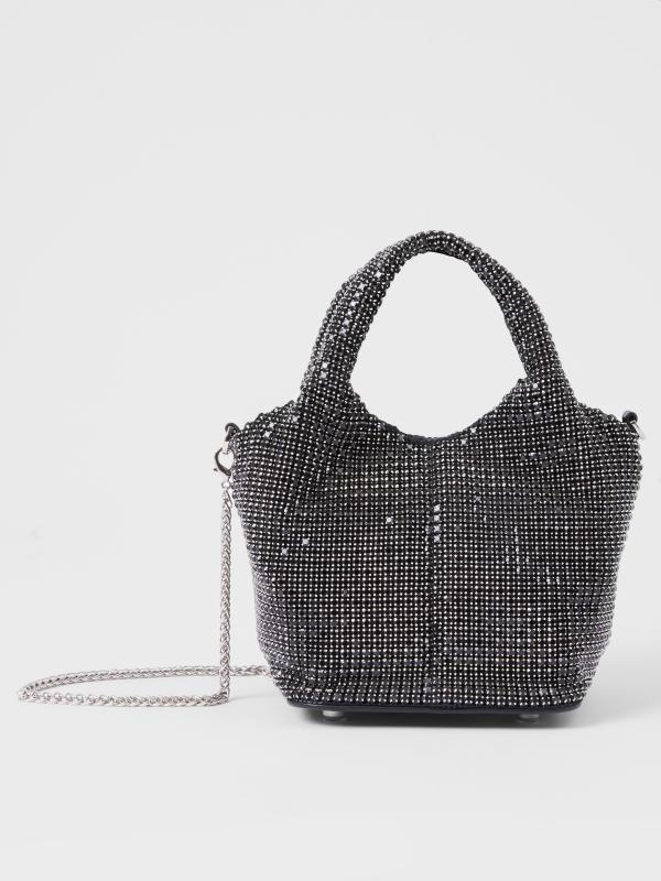 DIAMONTE BUCKET BAG BLACK FRENCH CONNECTION