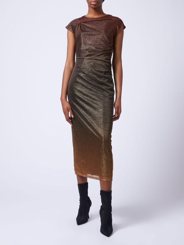 SELA LUREX MIDI DRESS MULTI FRENCH CONNECTION