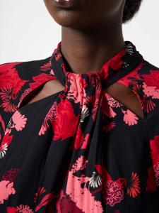 FOLIAGE CHIARA TIE KNOT DRESS BLACKOUT MULTI FRENCH CONNECTION