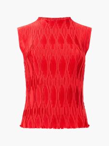 MOIRA PLEATED TOP SCARLET RED FRENCH CONNECTION