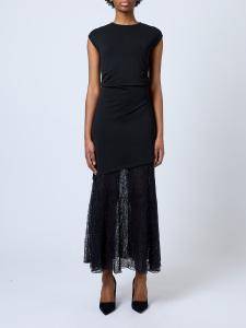 VALETTA LACE MIX DRESS BLACKOUT FRENCH CONNECTION