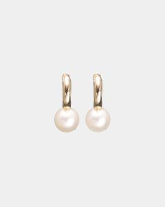 AMELIE PEARL HOOPS PEARL WHITE BOW19