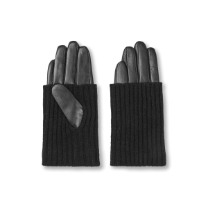 DAY LEATHER KNIT GLOVE BLACK  ET BY DAY BIRGER ET MIKKELSEN