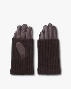 DAY LEATER KNIT GLOVE CHOCOLATE PLUM DAY ET