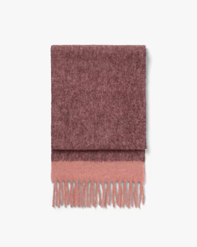 DAY LUX WOOL BLOCK SCARF CHOCOLATE PLUM DAY ET