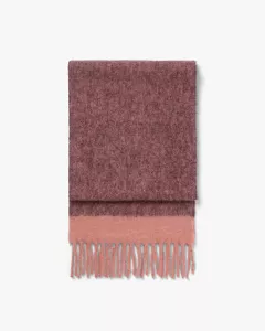 DAY LUX WOOL BLOCK SCARF CHOCOLATE PLUM DAY ET