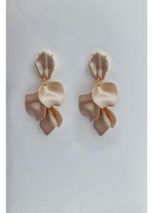 LEAF EARRINGS PEARL NOUGAT BOW19
