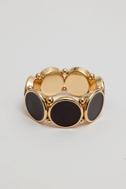 AVA ELASTIC BRACELET GOLD BROWN BOW19