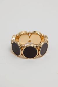 AVA ELASTIC BRACELET GOLD BROWN BOW19