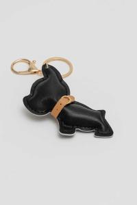 CHARM BULLDOG BLACK BOW19