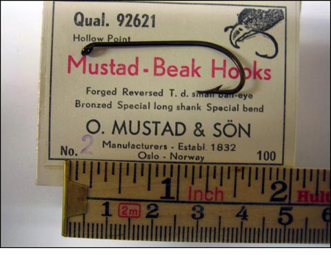  Mustad Beak, Special Long Shank, Forged, Reversed
