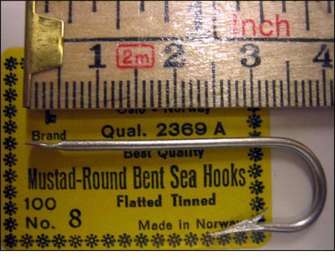 Mustad 2369A No.1/0(8) Round Bent Sea