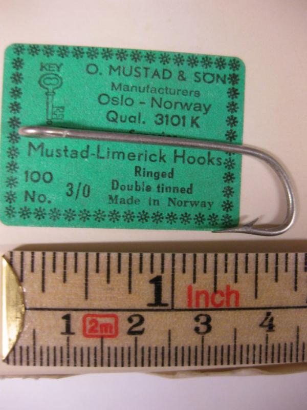 Mustad 3101K No.3/0 Limerick