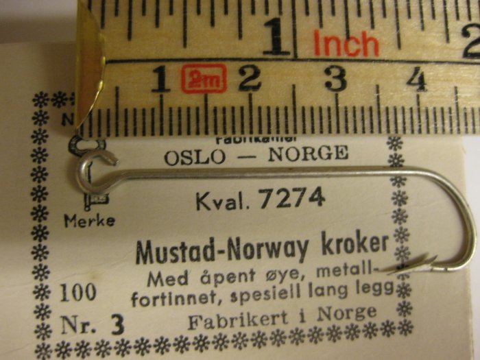 Mustad 7274 No.3 Norway